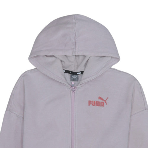 Additional view of Puma girls’ pink full zip hooded hoodie 13-14 years regular fit