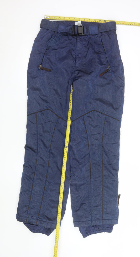 Rodeo Womens Blue Insulated Waterproof Snow Pants S