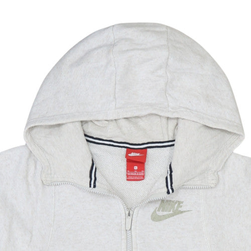 Additional view of Nike boys’ grey full zip hoodie, size 13-15, years fleece sweatshirt