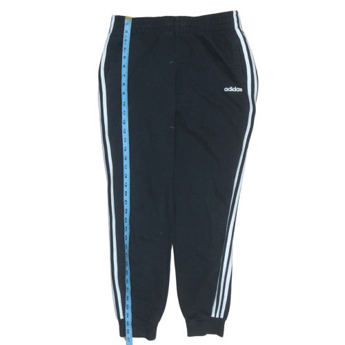 Adidas Womens Black M 12-14 Jogger Track Pants Elastic Waist