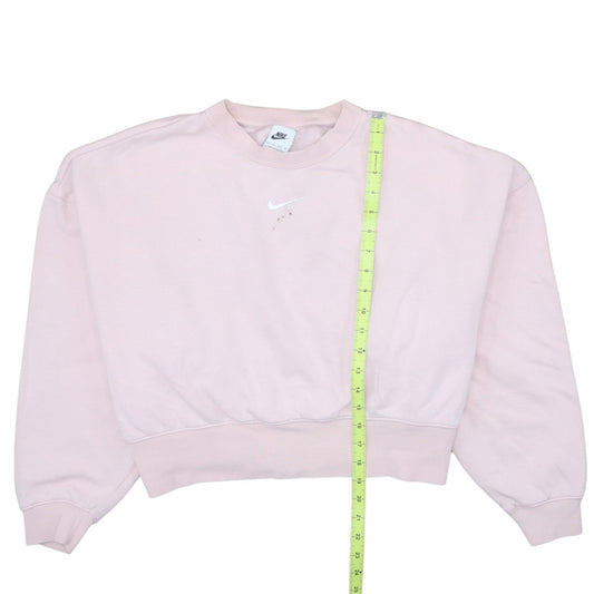Nike Women's Pink Crew Neck Pullover Sweatshirt XS Cotton Blend