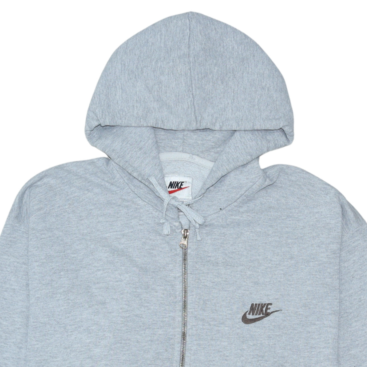 Nike Men's Grey Full Zip Hoodie Size L Regular Fit Sportswear