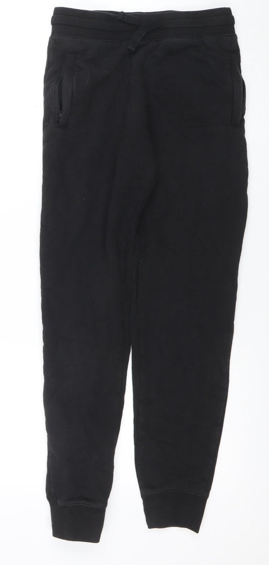 Russell Womens Black Jogger Sweatpants Size S Fleece Activewear