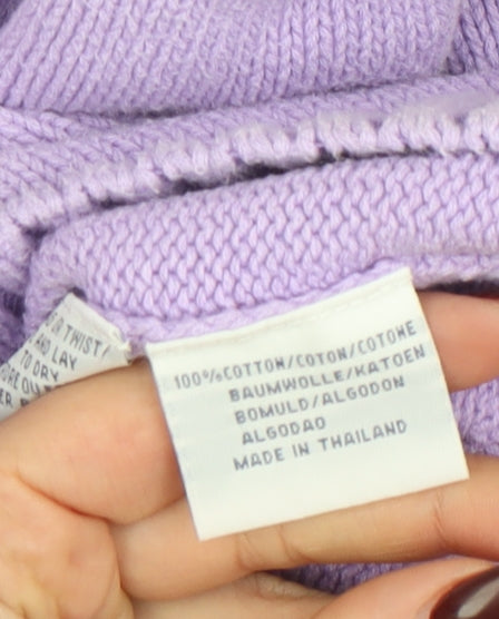 Polo Ralph Lauren Women’s Lilac Cotton Crew Neck Jumper Size L