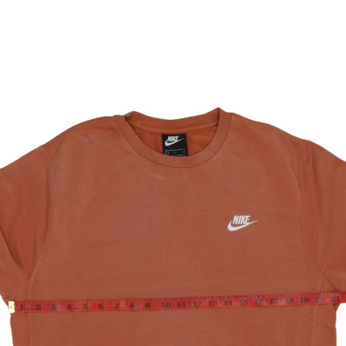 Nike Men's Brown Crew Neck Cotton Sweatshirt Size S