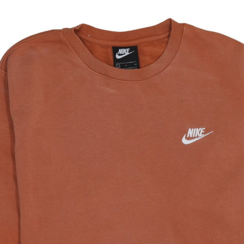 Nike Men's Brown Crew Neck Cotton Sweatshirt Size S