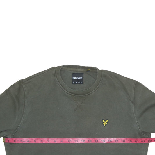 Lyle & Scott Men's Green Cotton Crew Neck Sweatshirt Size L
