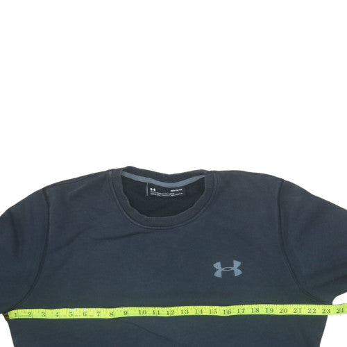 Under Armour Men's Black Medium Pullover Sweatshirt Crew Neck Fitted