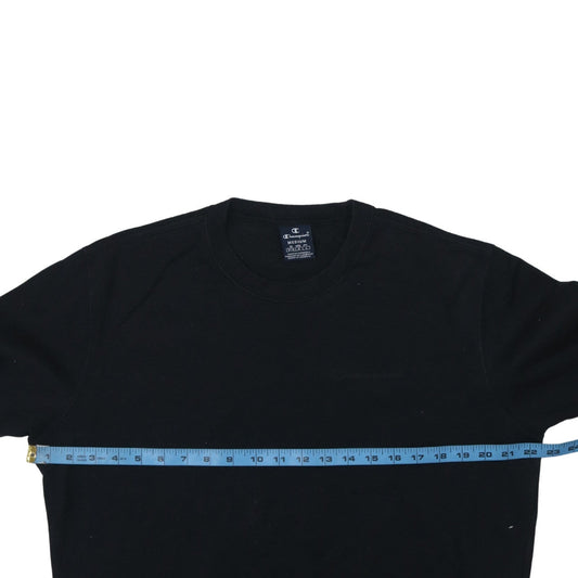 Champion Men's Black Pullover Sweatshirt Medium Crew Neck Fleece