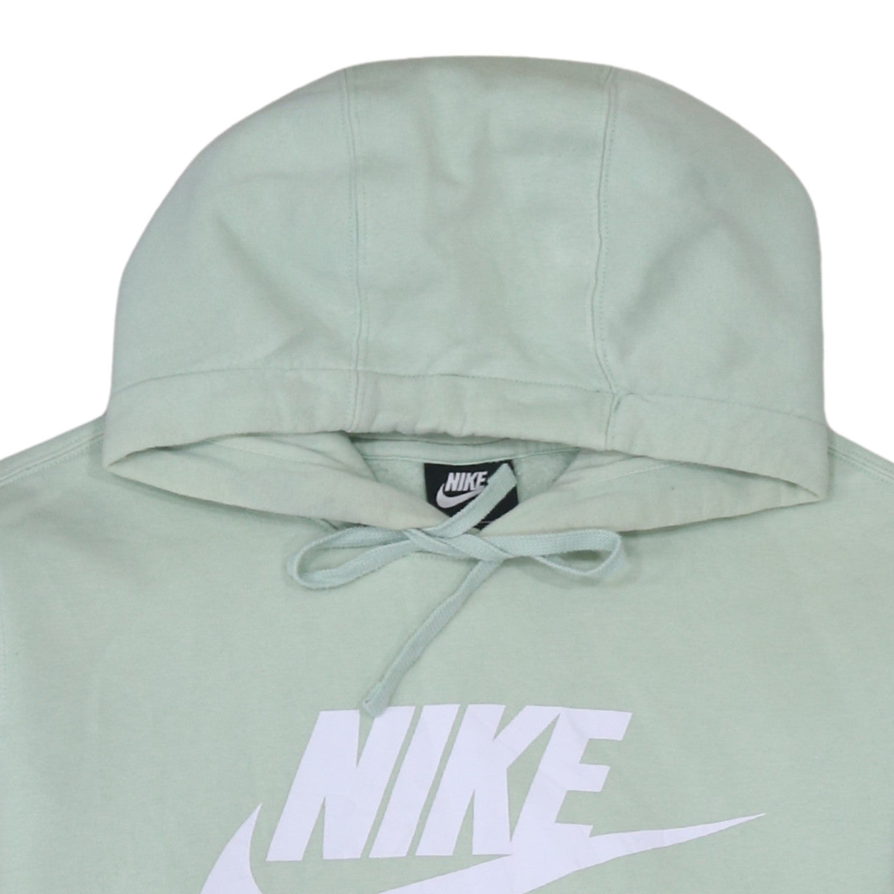 Nike Women’s Mint Green Pullover Hoodie Medium Cotton Logo Sweatshirt