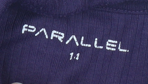 Parallel Womens Purple Half Zip Lightweight Pullover Sweatshirt Size 14