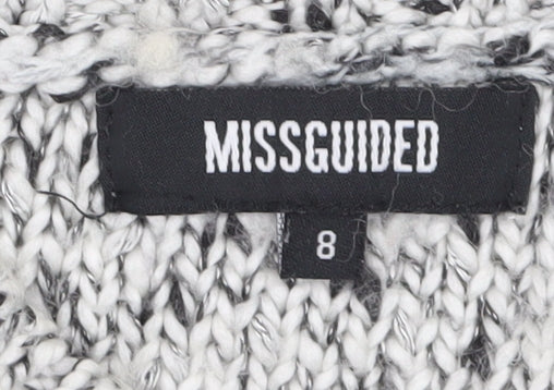 Additional view of Missguided women’s grey chunky knit cropped jumper, size UK 8