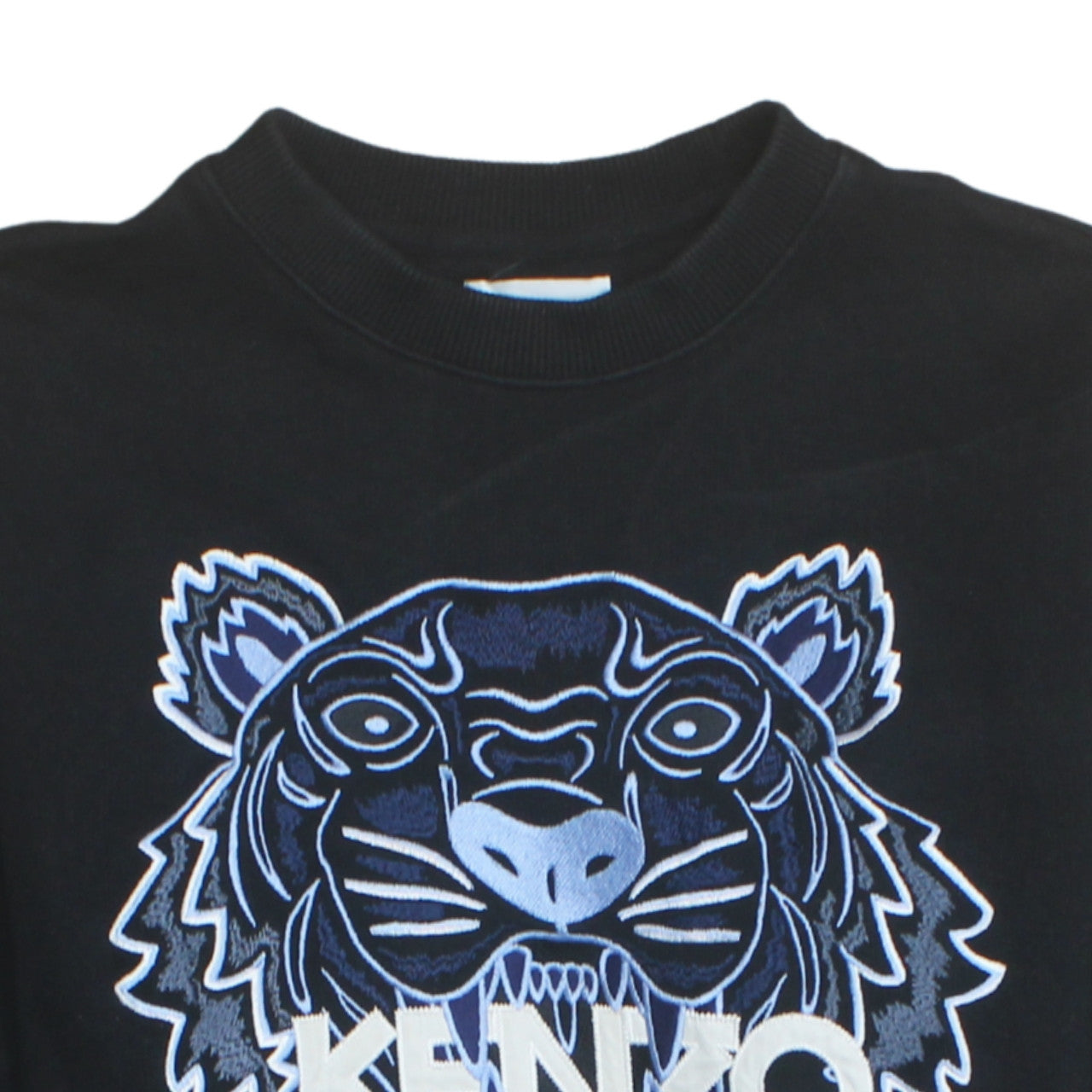 Kenzo Women Black Tiger Embroidered Pullover Sweatshirt Size S
