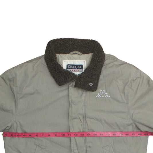 Kappa Men’s Beige Cotton Bomber Jacket Lined Size L