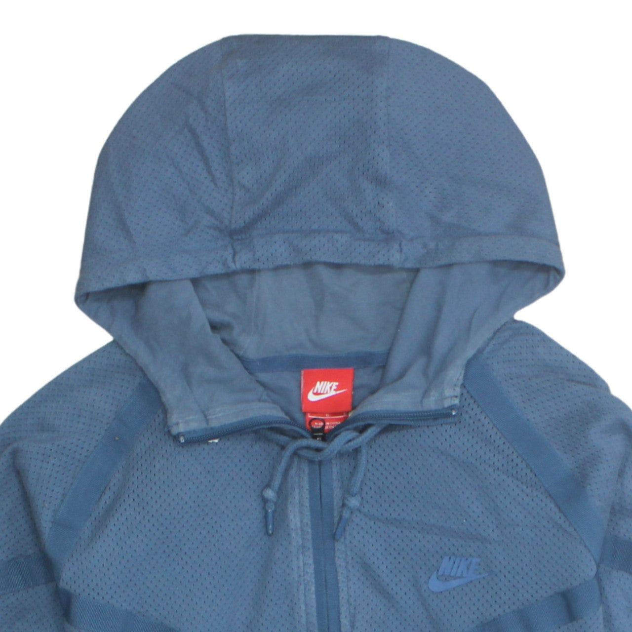 Nike Men's Blue Full Zip Hoodie Size L Lightweight Cotton