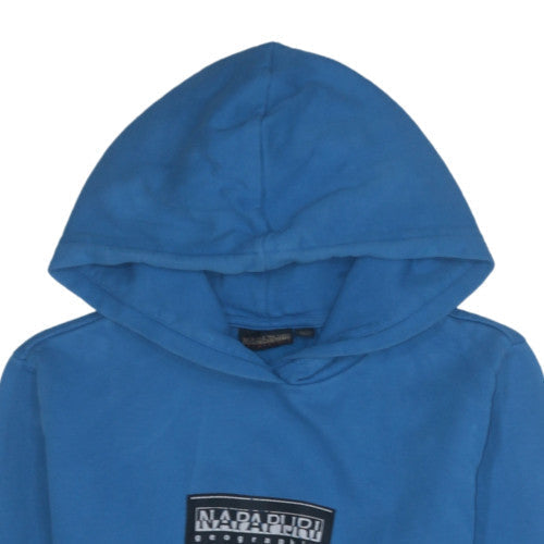 Additional view of Napapijri boys’ blue pullover hoodie 12 years logo fleece sweatshirt