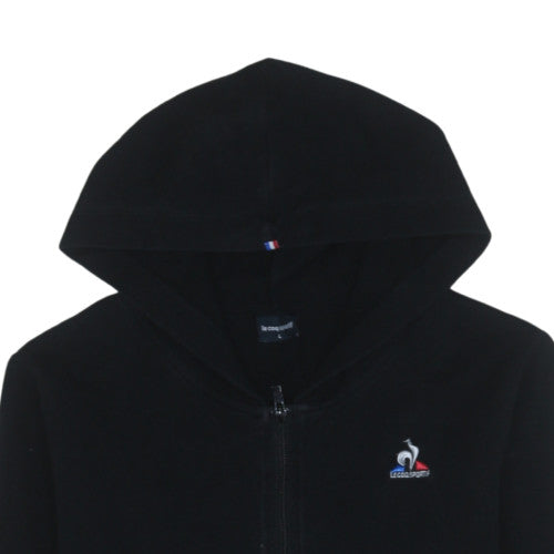 Additional view of Le Coq Sportif Men's Black Full Zip Hoodie, size L, Cotton Blend