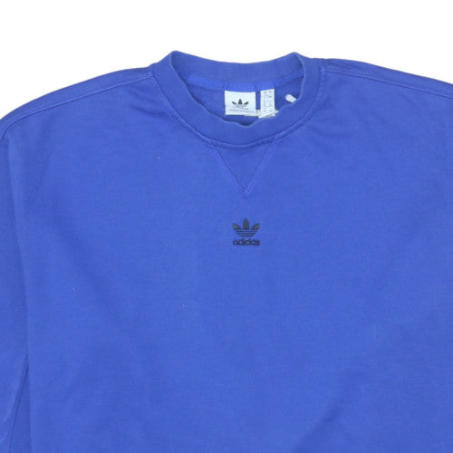 Additional view of Adidas Women Blue Crew Neck Pullover Sweatshirt, size 10