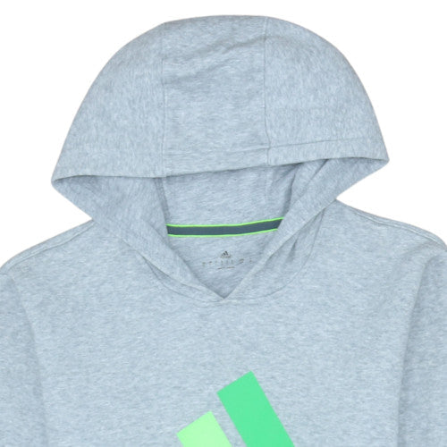 Additional view of Adidas Men's Grey Pullover Hoodie, size S, Sports Logo Fleece