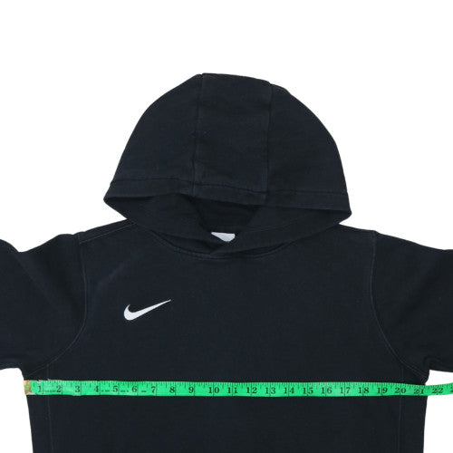 Nike Boys Black XL Pullover Fleece Hoodie with Logo and Kangaroo Pocket