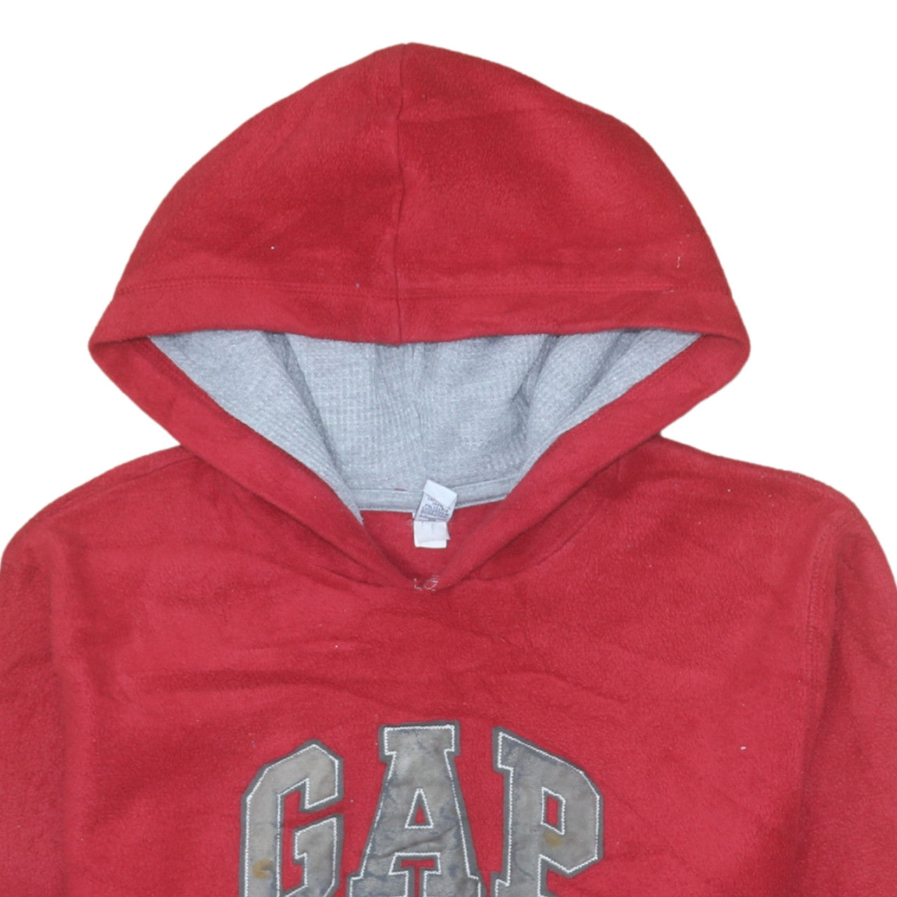 GAP Boys Red Fleece Pullover Hoodie Size 12 Years Warm Logo Sweatshirt