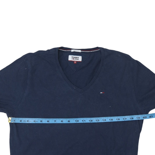 Tommy Jeans Men's Navy Blue V-Neck Regular Fit T-Shirt Size M