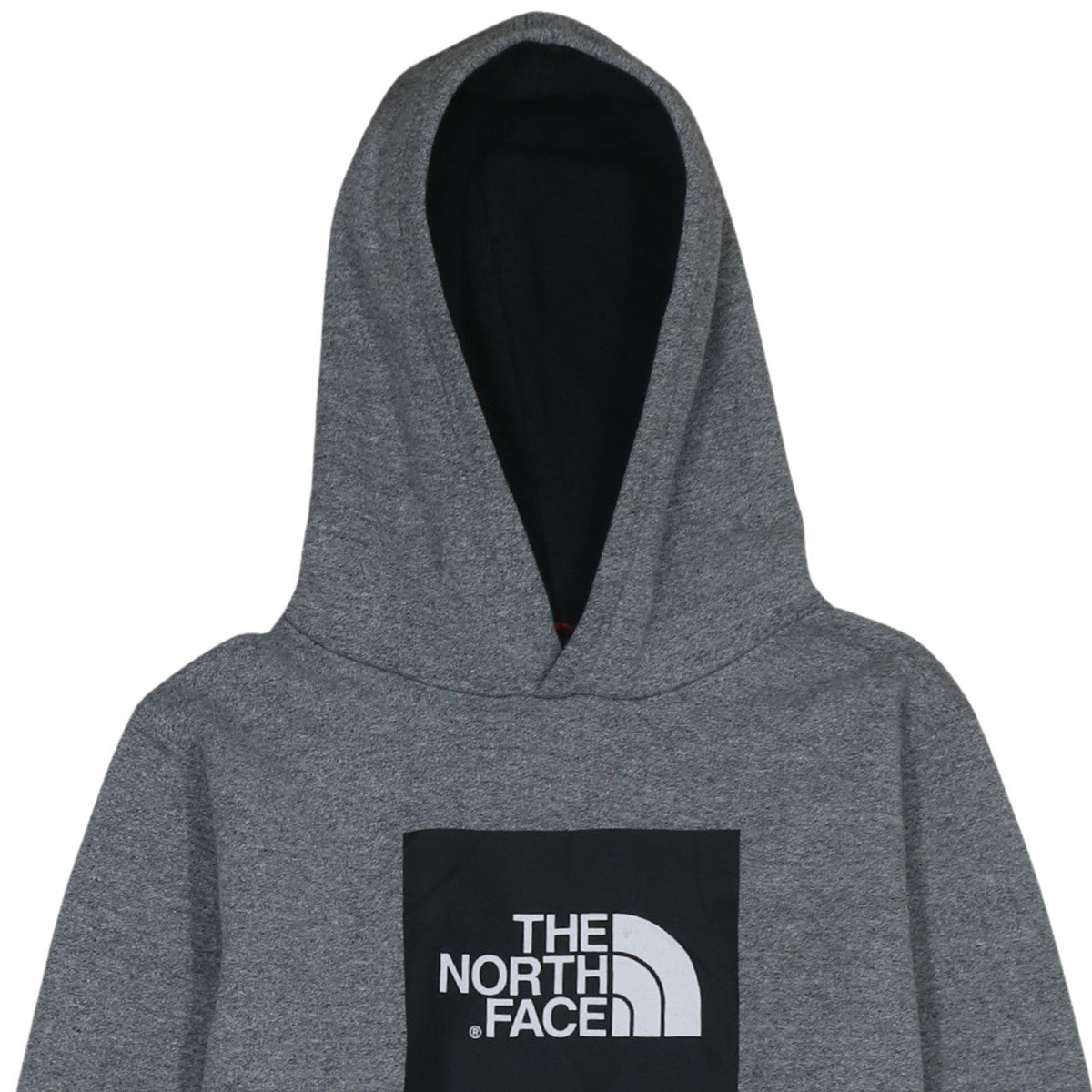 Additional view of The North Face boys’ grey pullover hoodie xl fleece logo sweatshirt