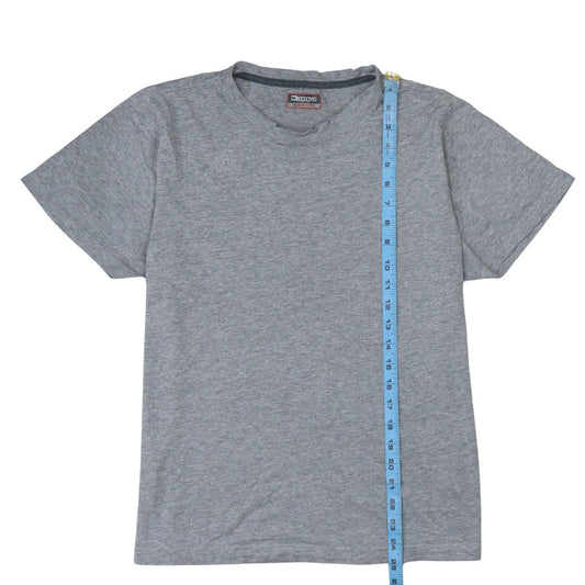 Kappa Mens Grey Crew Neck Short Sleeve Cotton T-Shirt Medium