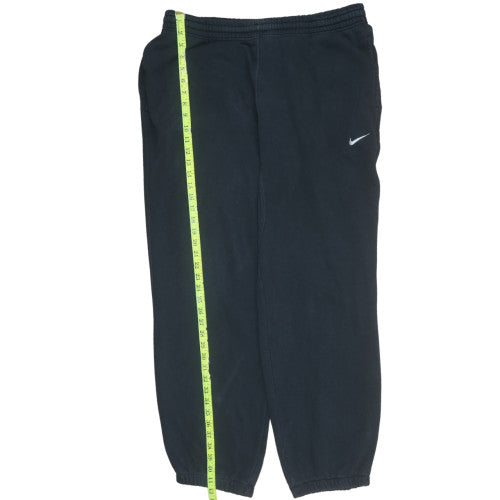 Nike Men Black XL Fleece Jogger Trousers Regular Fit