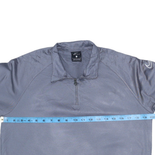 Nike Men's Grey Dri-FIT 1/4 Zip Athletic Sweatshirt Size S