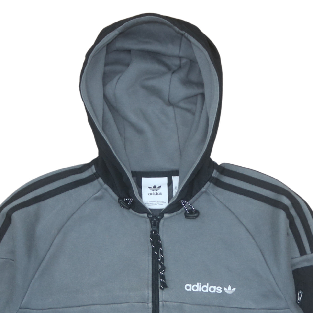 Additional view of Adidas Men’s Grey Full Zip Hoodie XS Regular Fit Sportswear