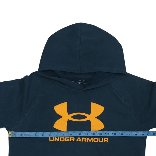 Under Armour Teens Blue XL Pullover Hoodie with Logo Print
