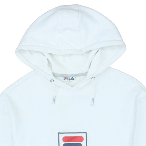 Additional view of Fila Men's White Small Pullover Hoodie Logo Sweatshirt