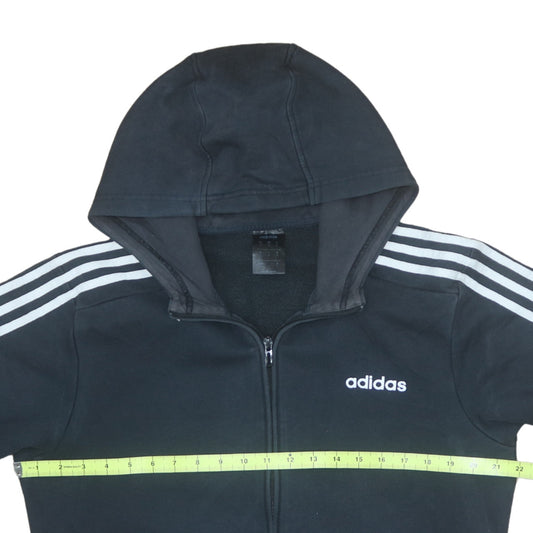 Adidas Men's Black Full Zip Hoodie Size M Sports Style