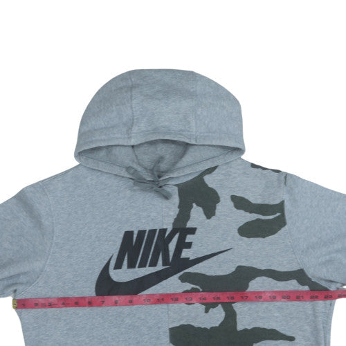 Nike Men's Grey Camouflage Pullover Hoodie Size M Cotton Blend