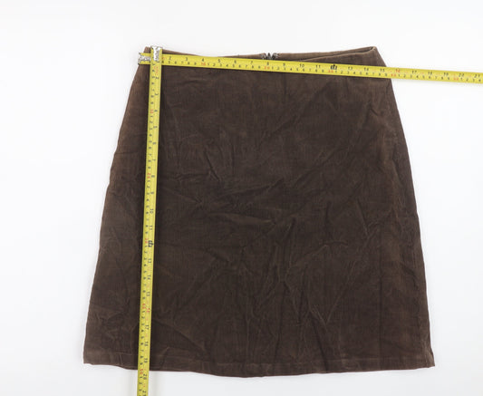 GAP Women Brown Corduroy Stretch Pencil Skirt Size 6