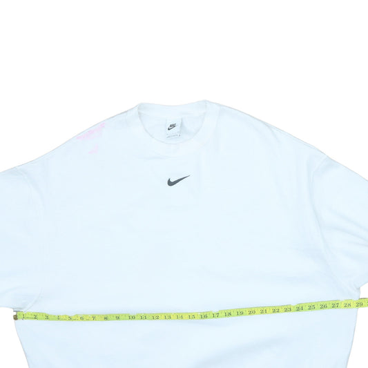 Nike Men's White Crew Neck Logo Sweatshirt Size S