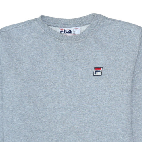 FILA Mens Grey Small Crew Neck Pullover Sweatshirt