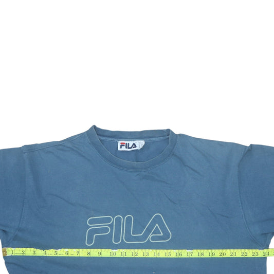 FILA Men’s Blue XL Retro Graphic Logo Short Sleeve Cotton T-Shirt
