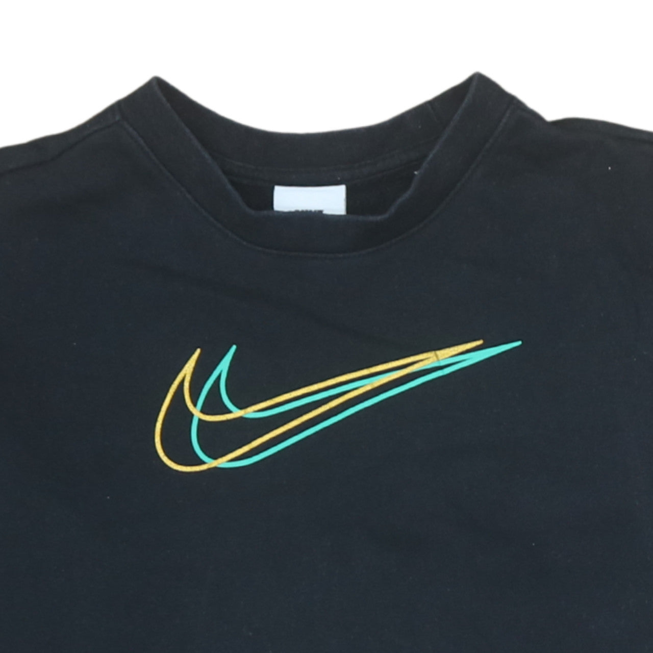 Additional view of Nike boys’ black pullover sweatshirt m 11-12 years graphic logo crew neck