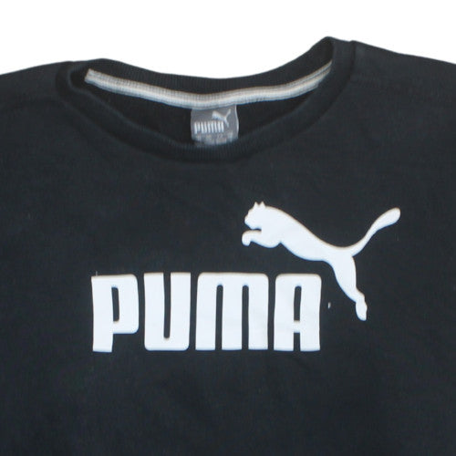 Puma Men's Black Pullover Sweatshirt Size S Crew Neck Fleece