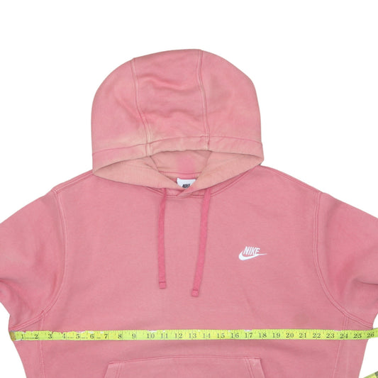 Nike Womens Pink Pullover Hoodie Medium Cotton Blend Casual Sweatshirt