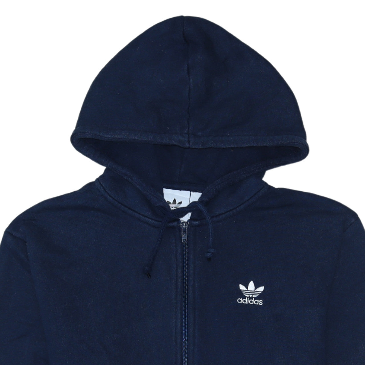 Additional view of Adidas Men’s Blue Full Zip Hoodie, size M, Regular Fit Logo Sportswear