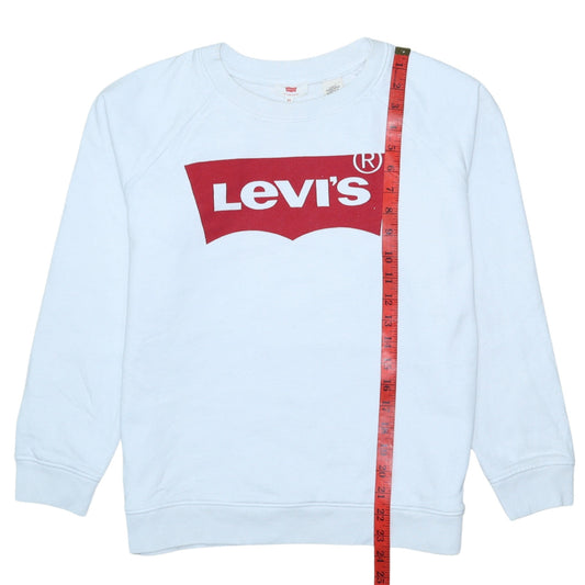 Levi's Men's White XS Pullover Sweatshirt Crew Neck Logo Print