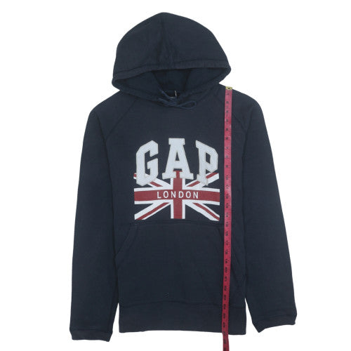 GAP Men's Blue London Logo Pullover Hoodie Size M