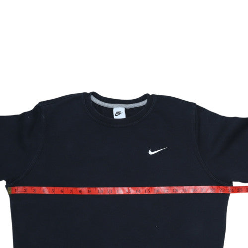 Nike Womens Black L Pullover Sweatshirt Crew Neck Cotton Blend