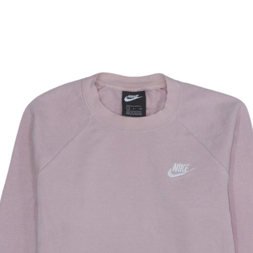 Nike Womens Pink Crew Neck Pullover Sweatshirt Size S Classic Fit