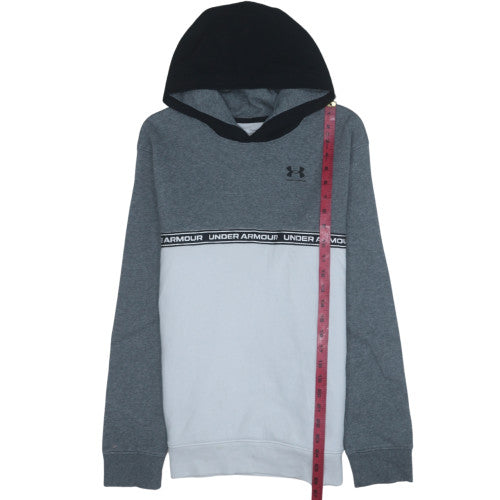 Under Armour Teens Grey Pullover Hoodie Size L Sports Fleece