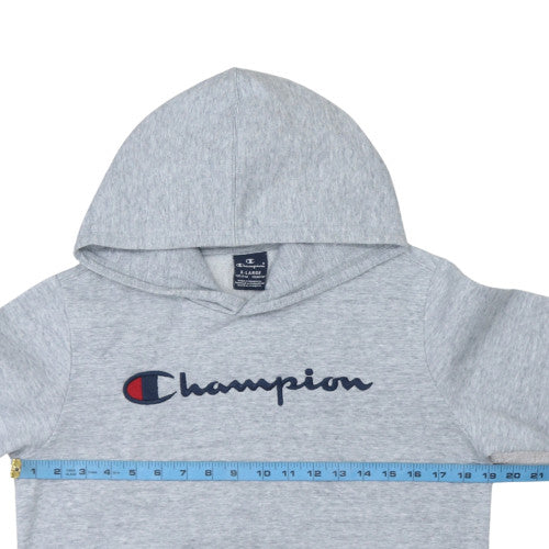 Champion Boys Grey Pullover Hoodie 13-14 Years Logo Fleece Sweatshirt