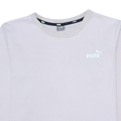 Additional view of Puma Women Grey Crew Neck Pullover Sweatshirt, size M